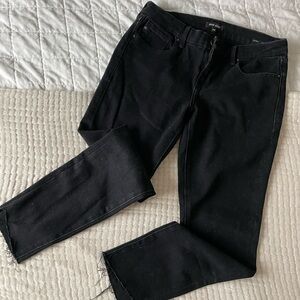 Dear John joyrich raw hem black comfort skinny jeans